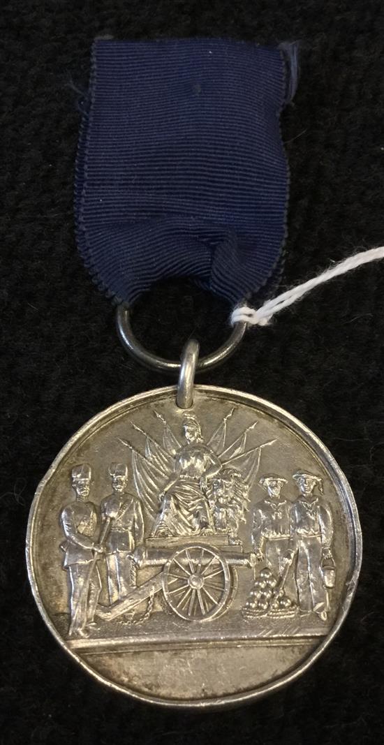 Cinque Ports Artillery Volunteers silver honoris causa medal to Sergt. Scott 2nd CPAV